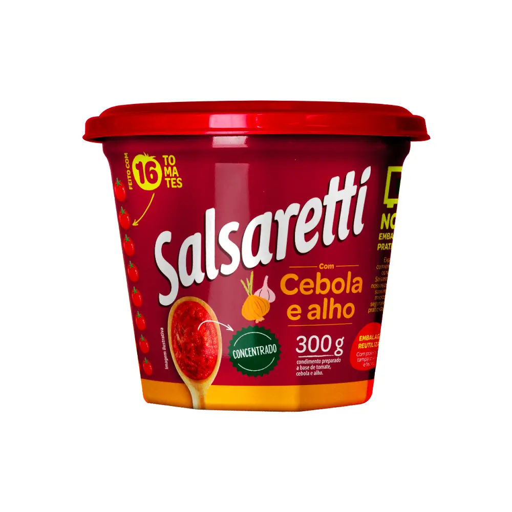 Tomate concentrado con cebolla y ajo SALSARETTI (300g)