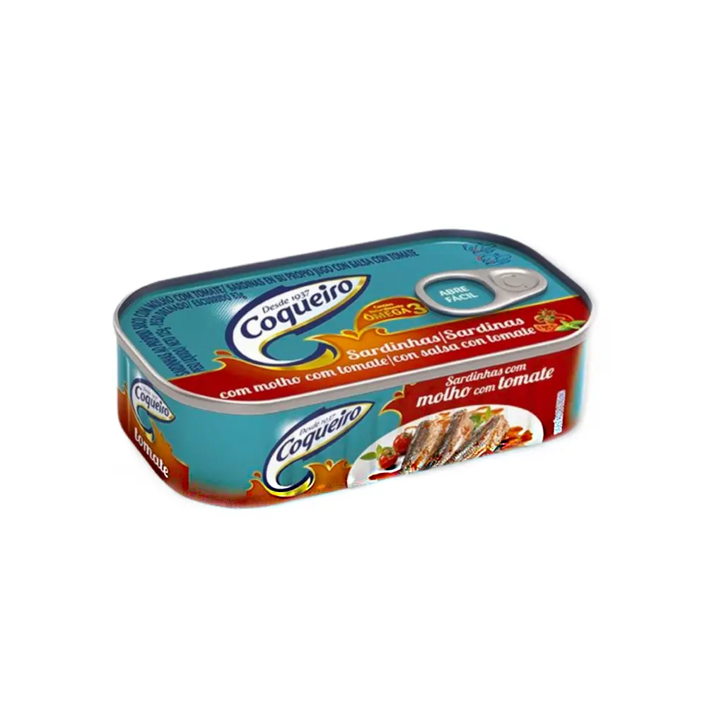 Sardinas en su propio jugo con salsa de tomate COQUEIRO (125g)
